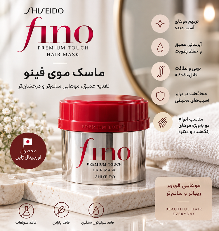 ماسک مو فینو با ضمانت اصل بودن کالا